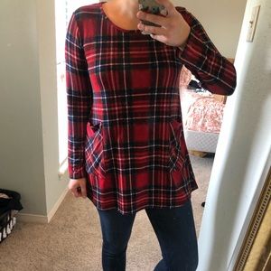 Plaid tunic